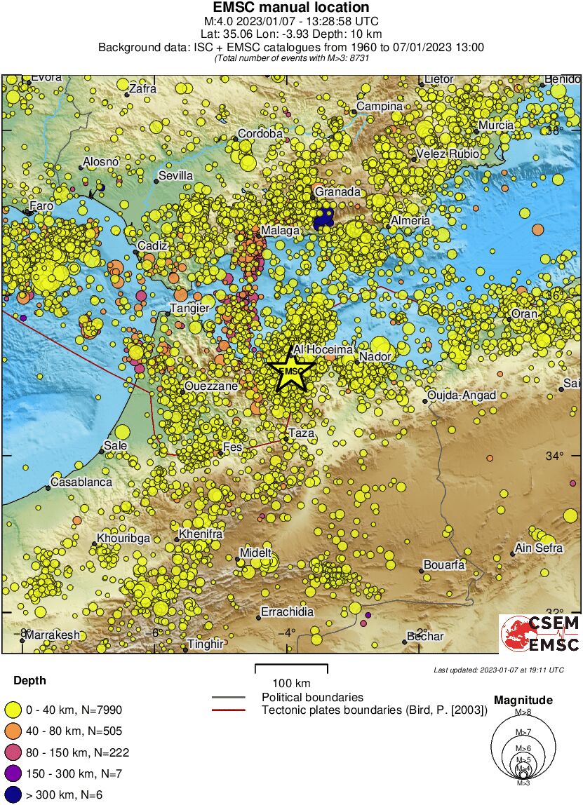 regional historical seismicity