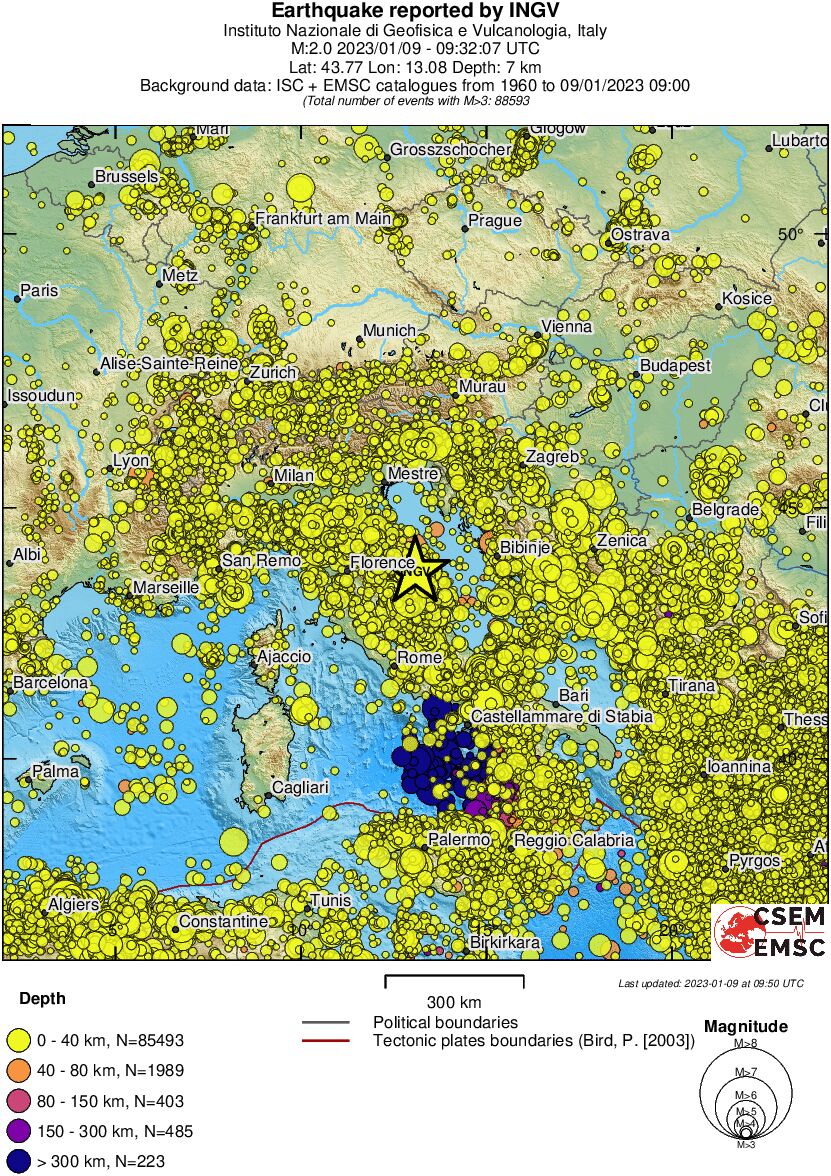wide historical seismicity