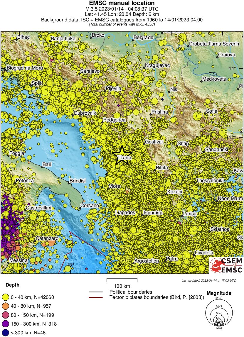 regional historical seismicity