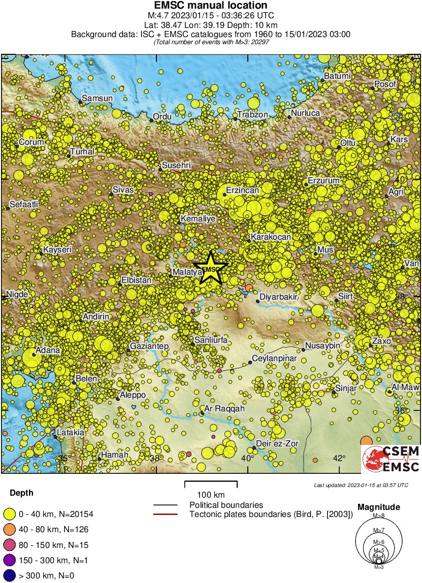 regional historical seismicity