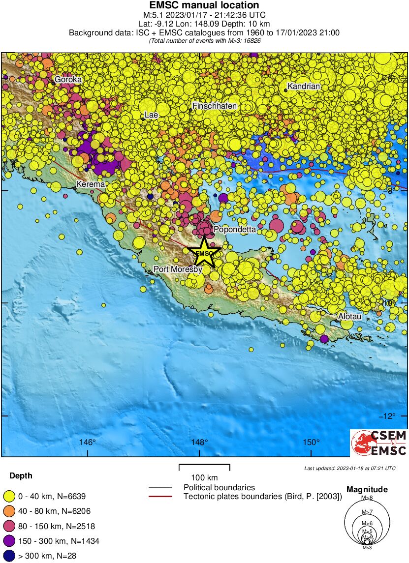 regional historical seismicity