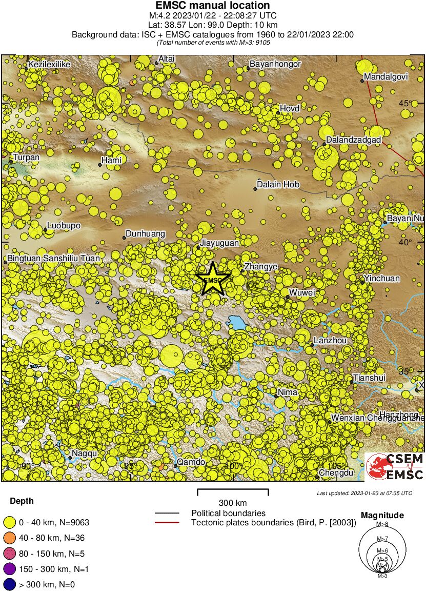 wide historical seismicity