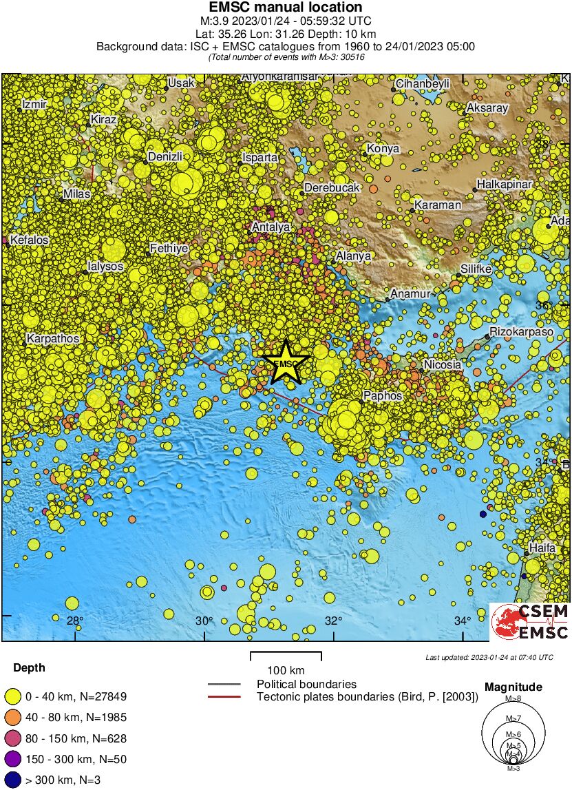 regional historical seismicity