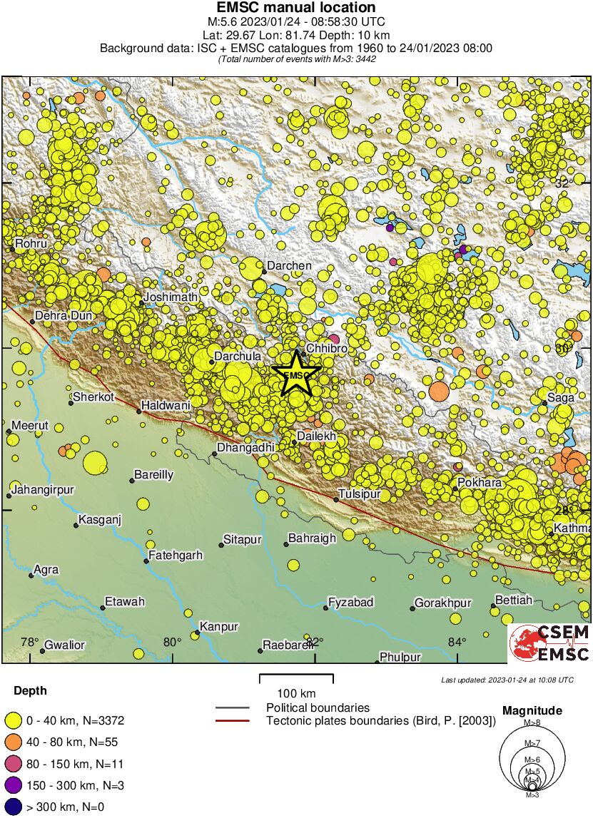 regional historical seismicity