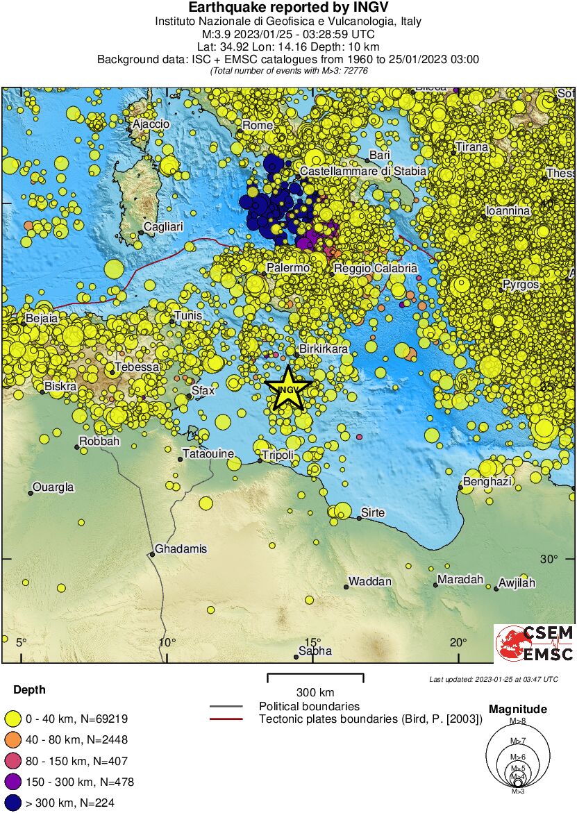 wide historical seismicity