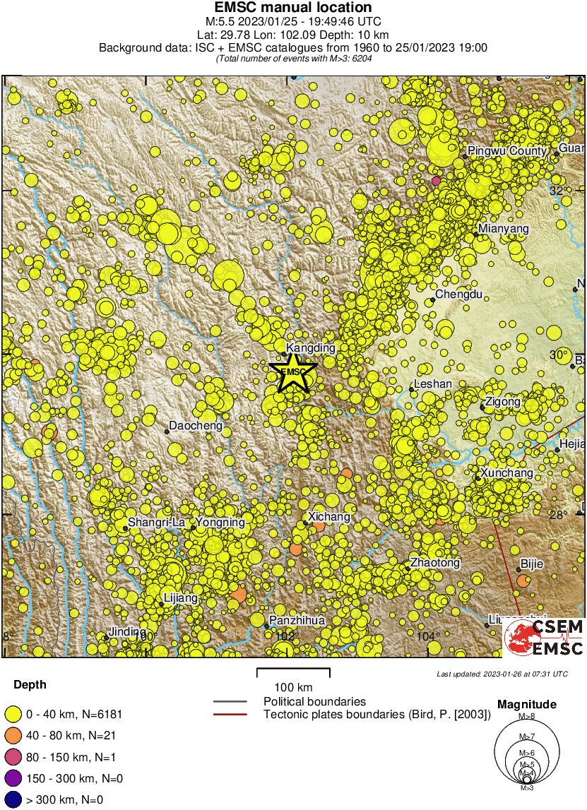 regional historical seismicity