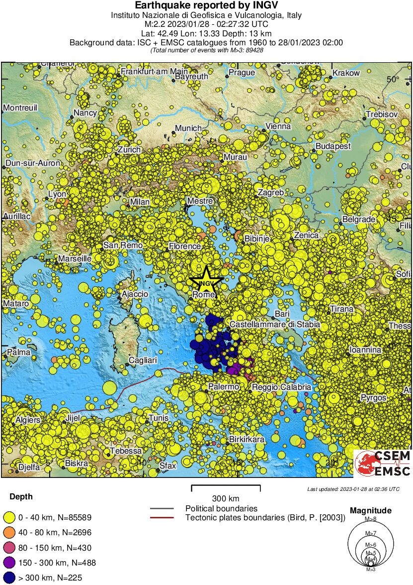 wide historical seismicity