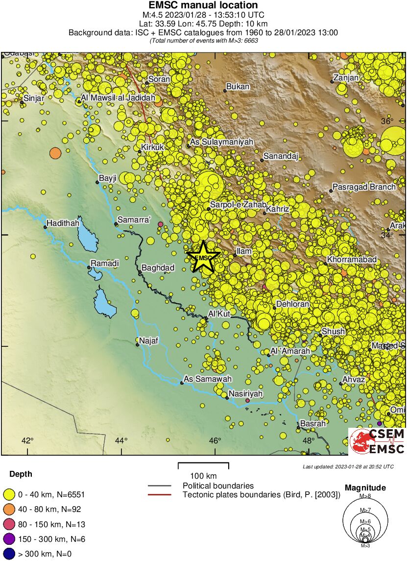 regional historical seismicity