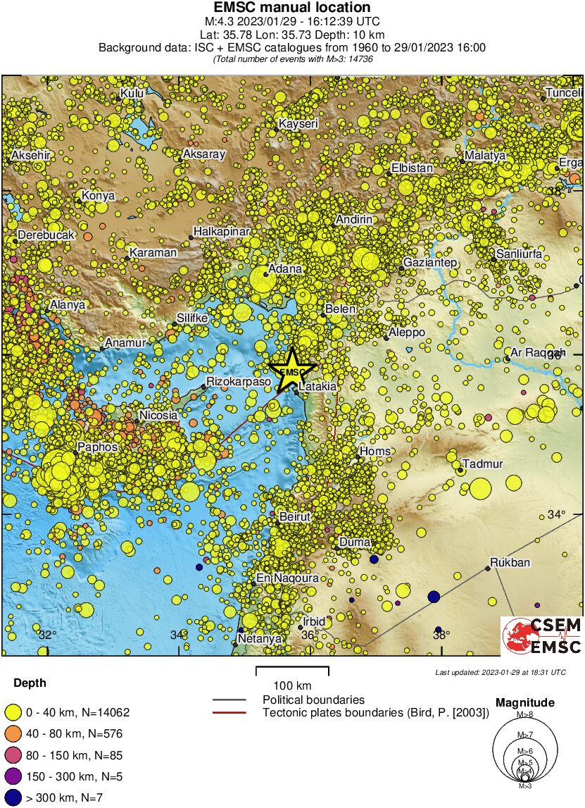 regional historical seismicity