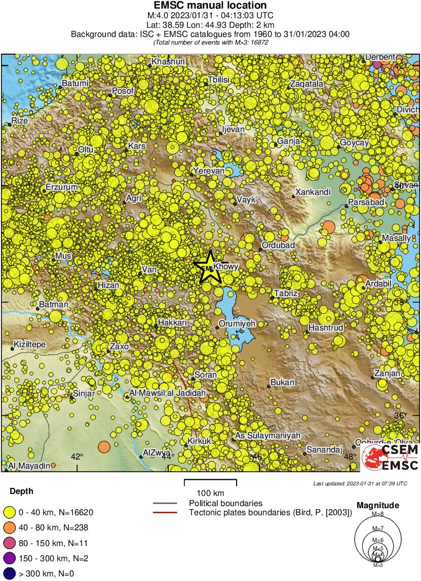regional historical seismicity