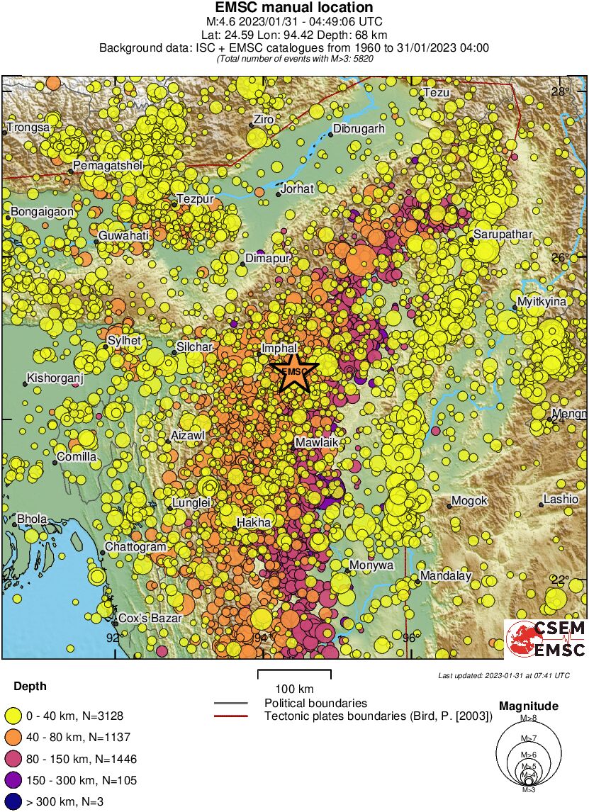 regional historical seismicity