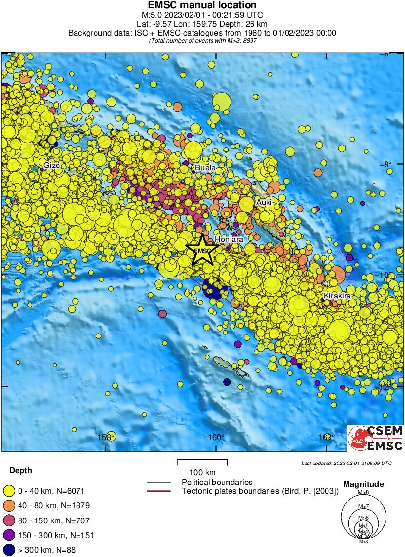 regional historical seismicity