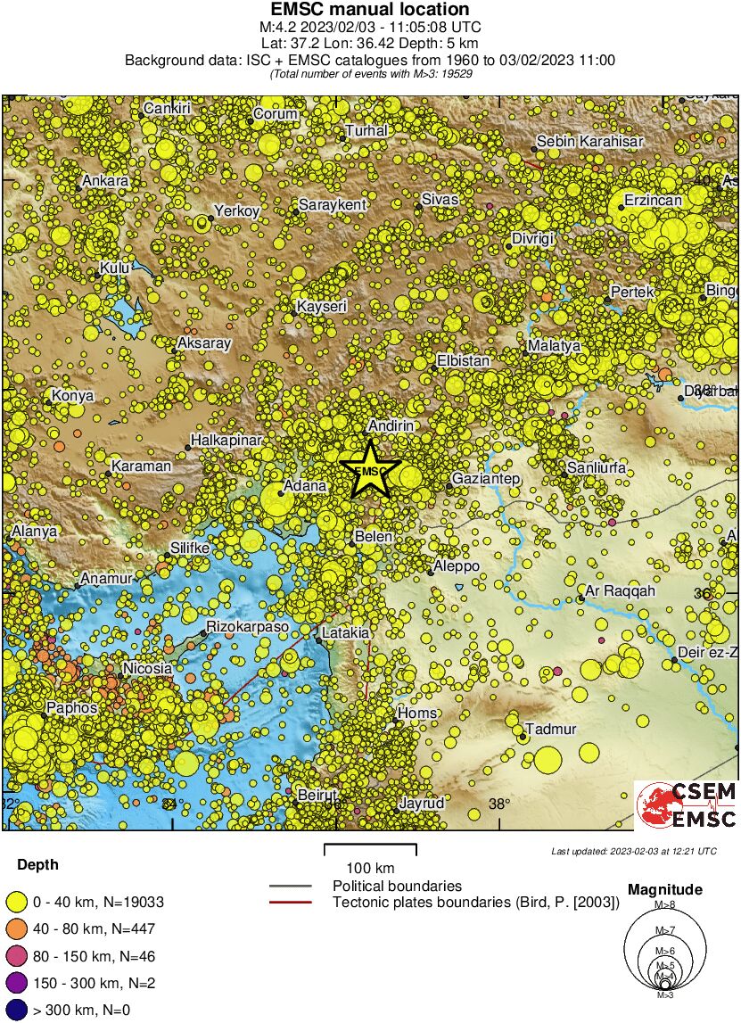 regional historical seismicity