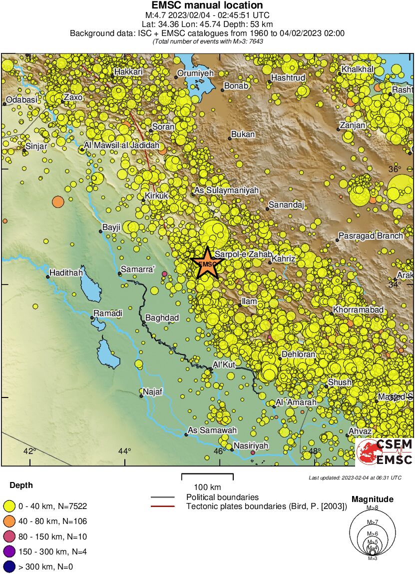 regional historical seismicity