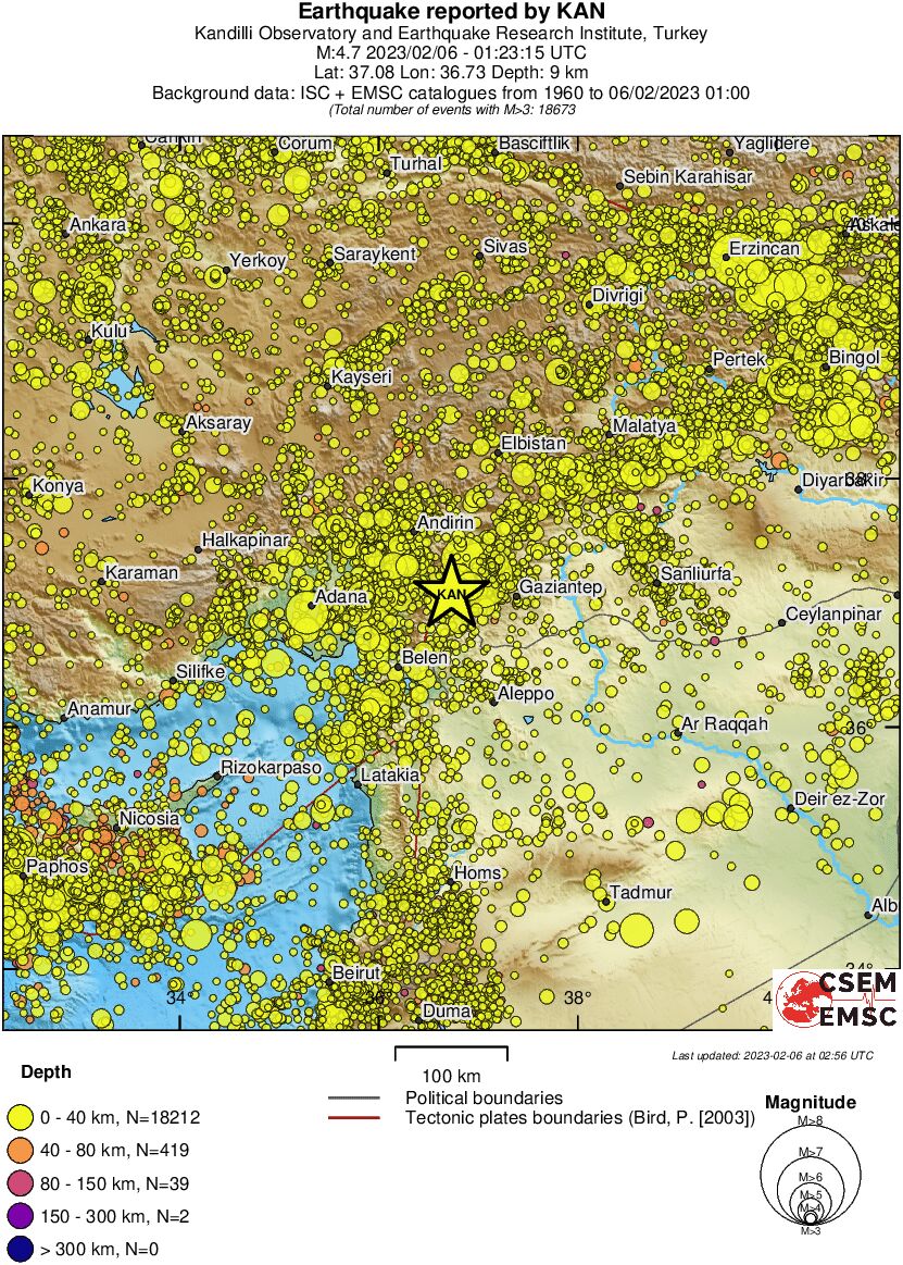 regional historical seismicity