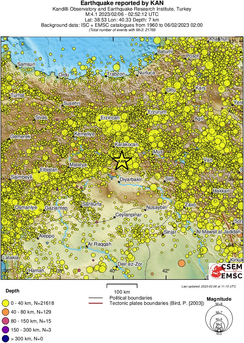 regional historical seismicity