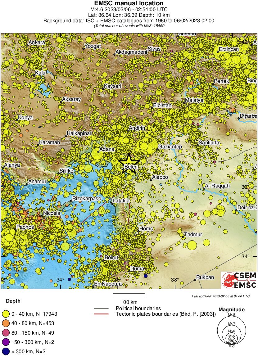 regional historical seismicity