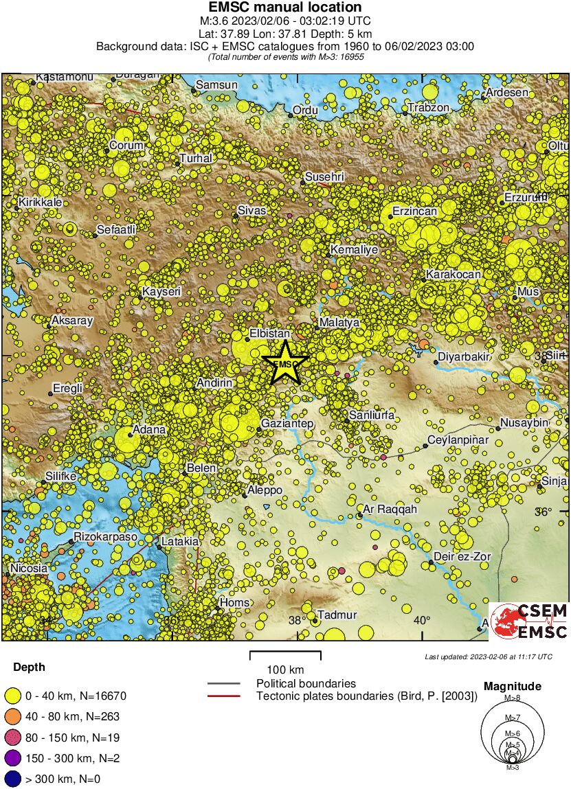regional historical seismicity