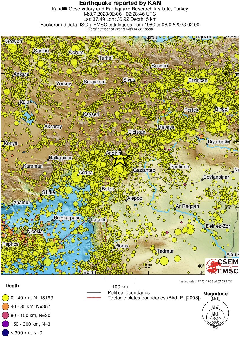 regional historical seismicity