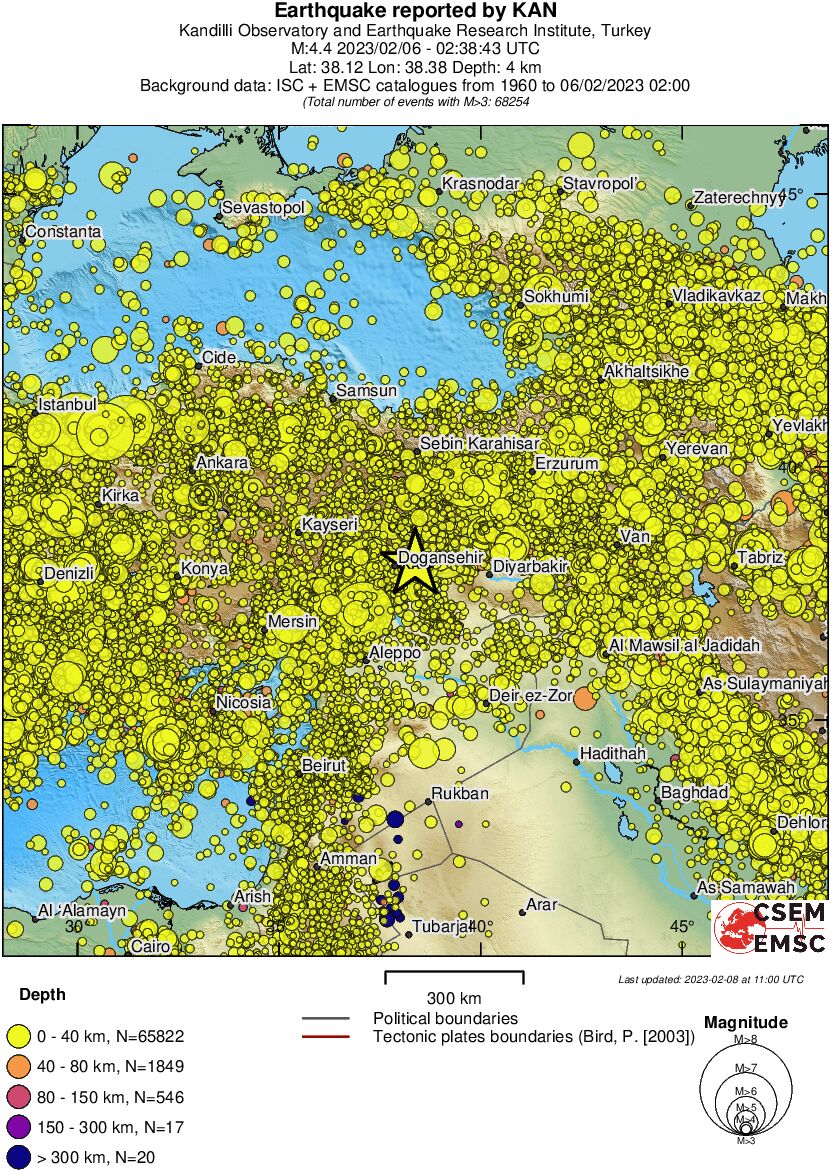 wide historical seismicity