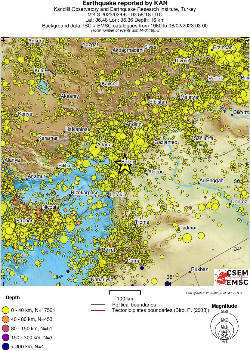 regional historical seismicity