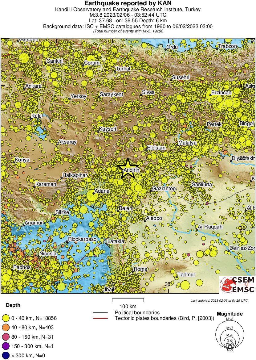 regional historical seismicity