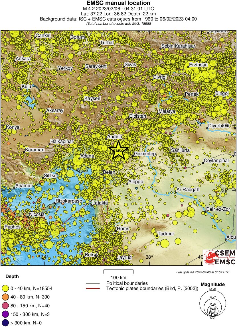 regional historical seismicity