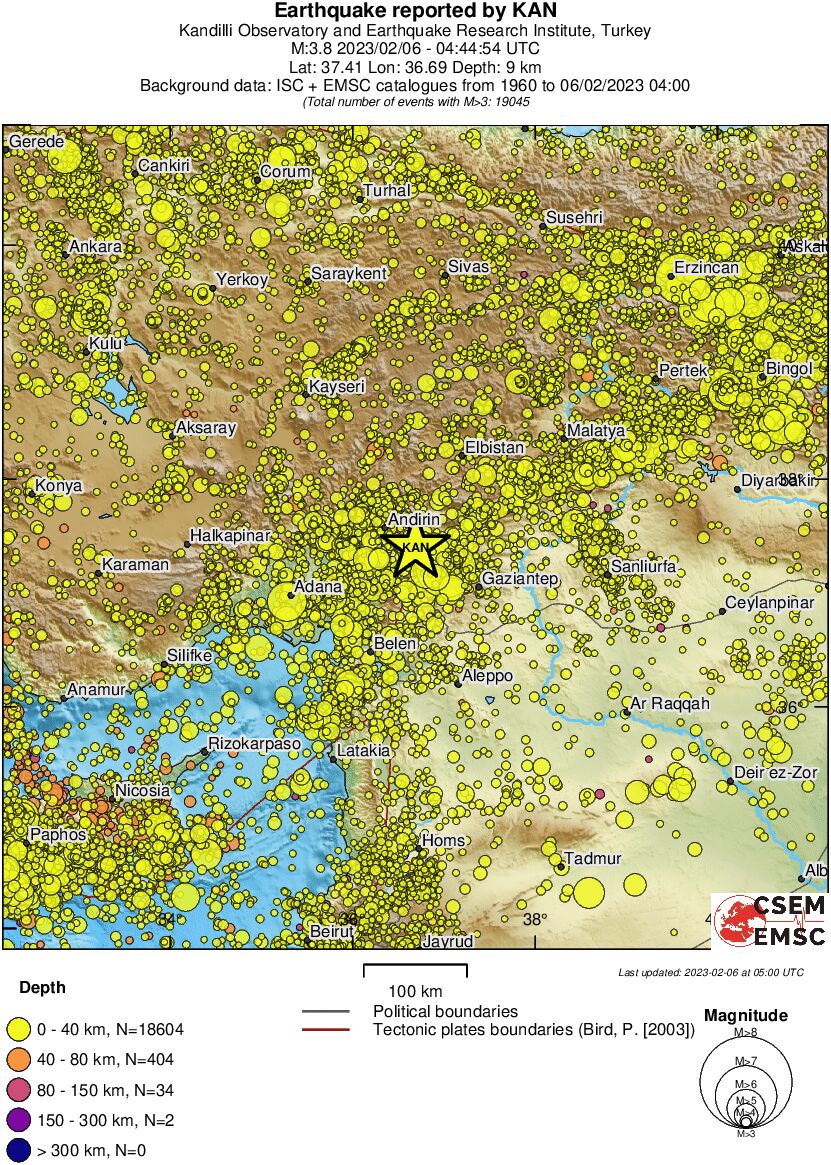regional historical seismicity