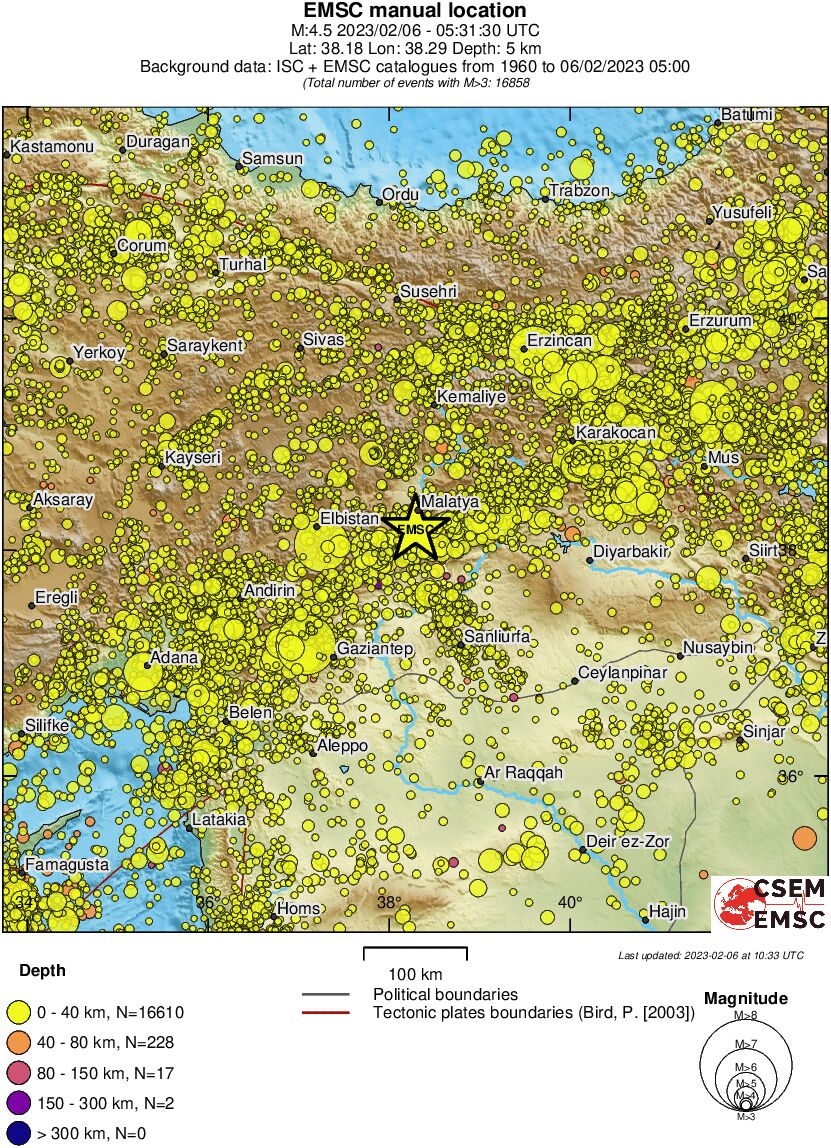regional historical seismicity