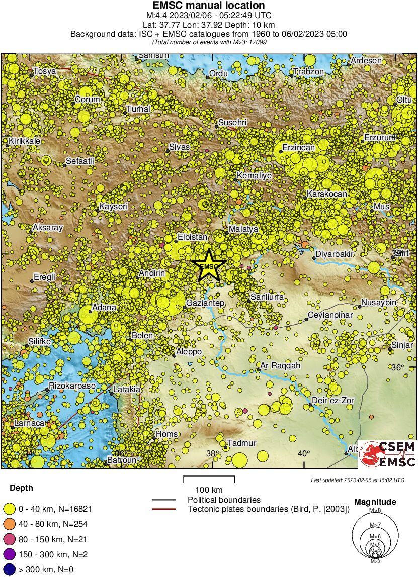 regional historical seismicity