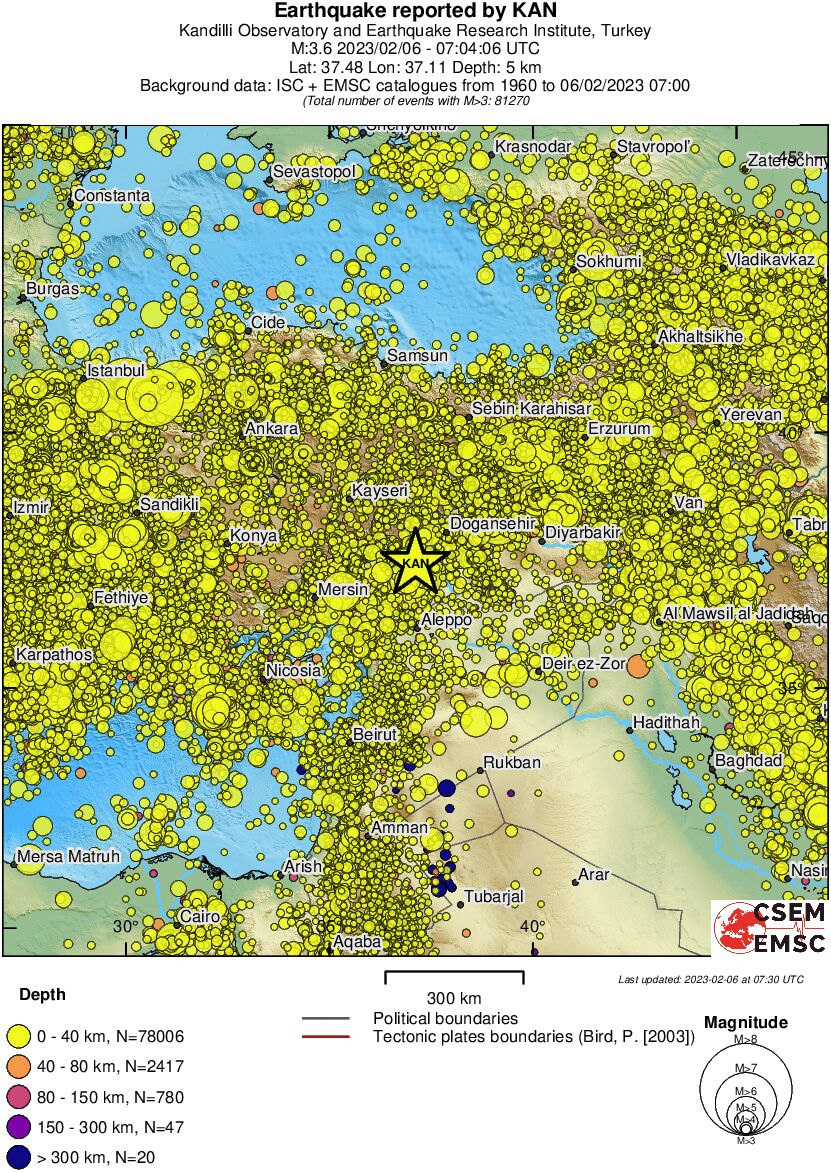 wide historical seismicity