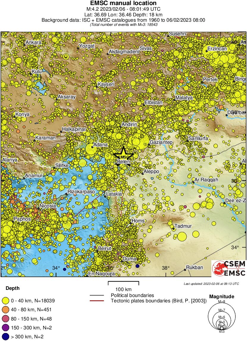 regional historical seismicity