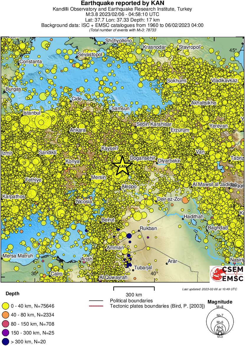 wide historical seismicity