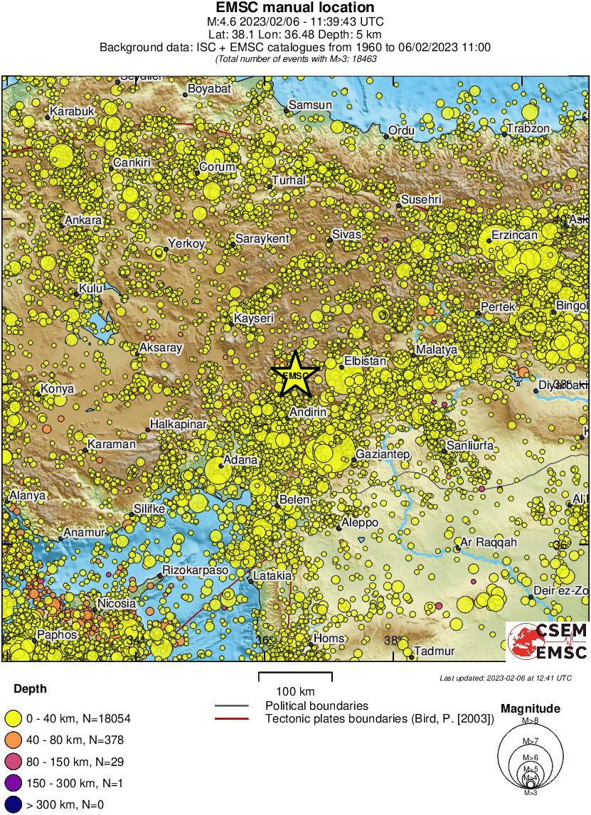 regional historical seismicity