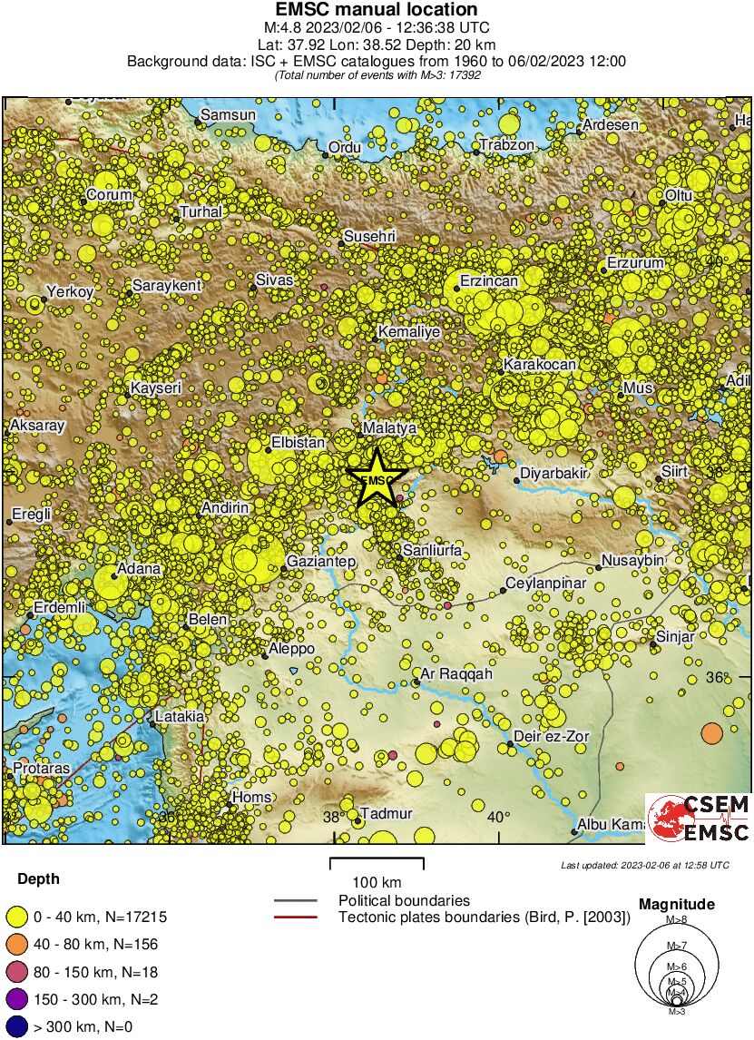 regional historical seismicity