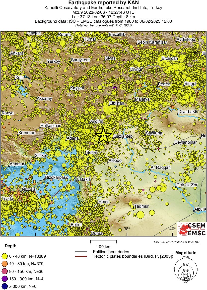 regional historical seismicity