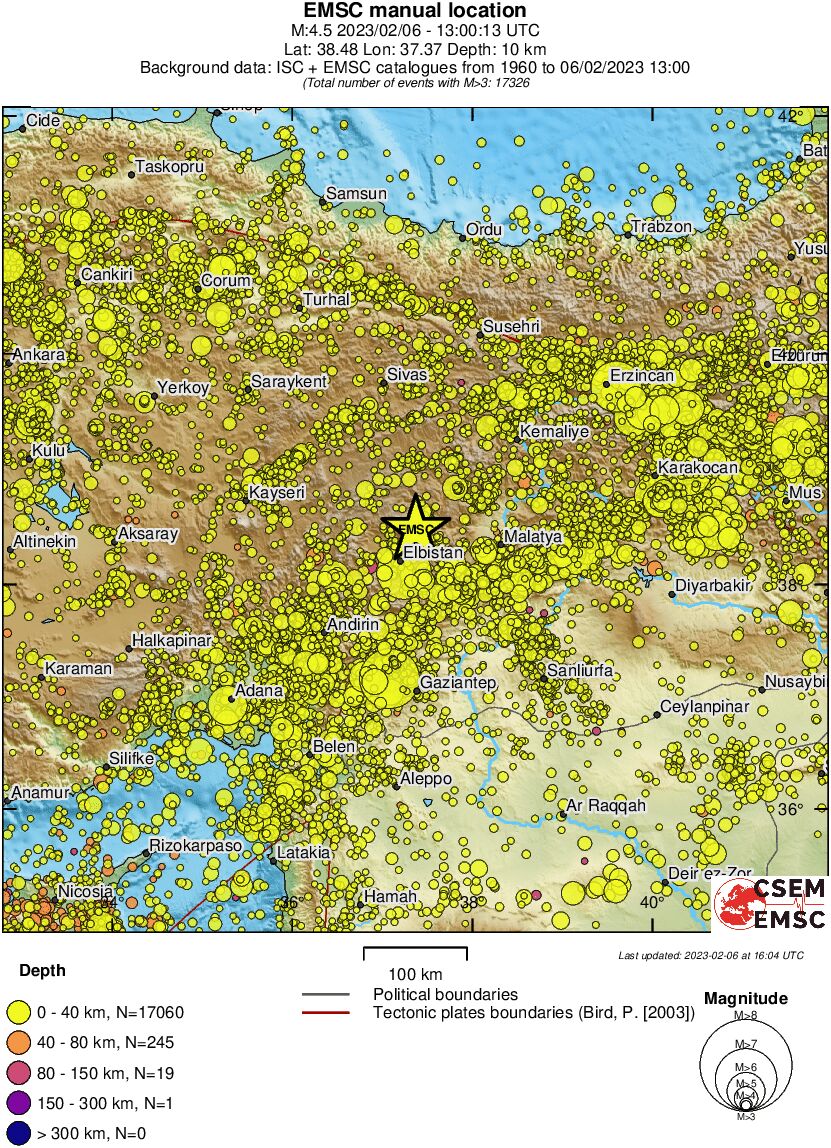 regional historical seismicity