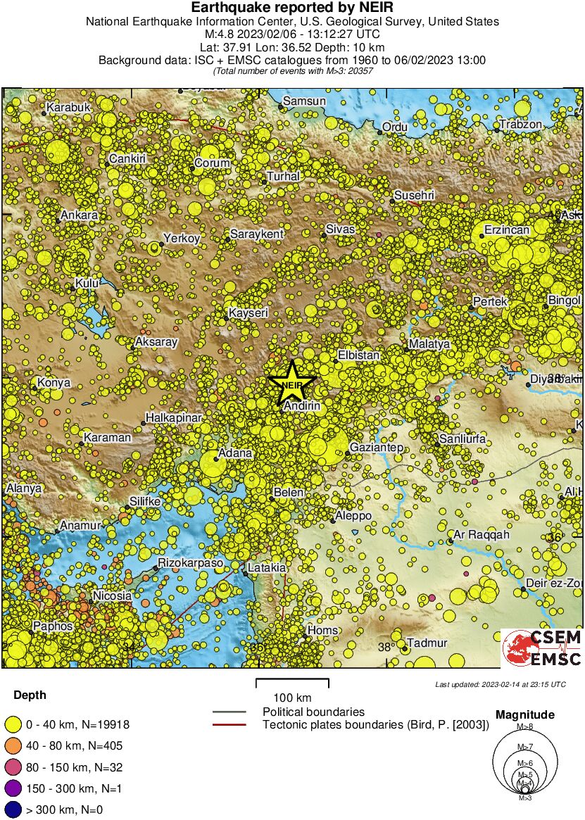 regional historical seismicity