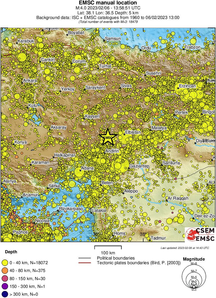 regional historical seismicity