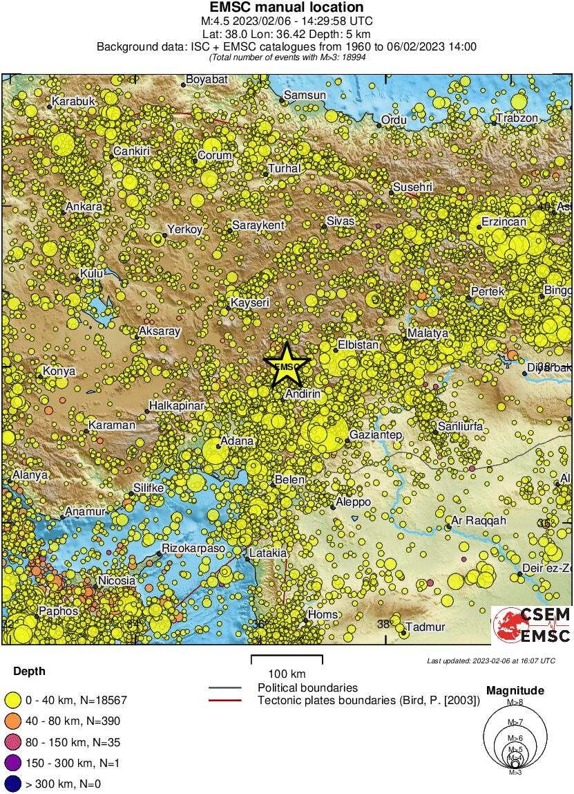 regional historical seismicity