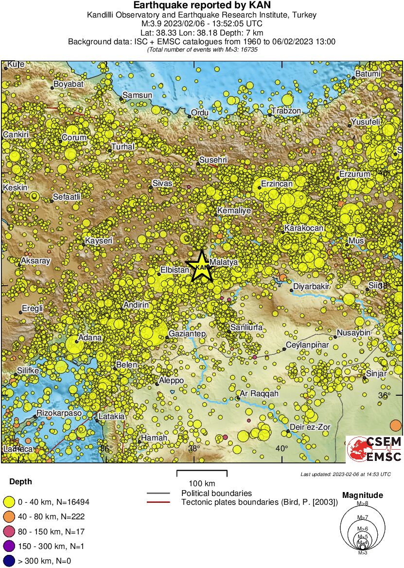 regional historical seismicity