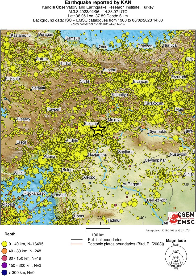 regional historical seismicity