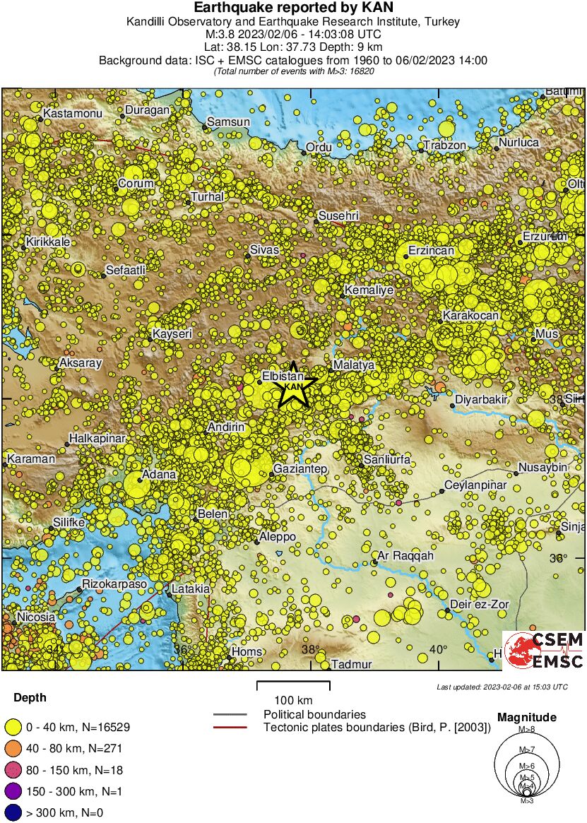 regional historical seismicity