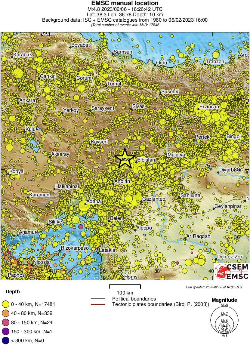 regional historical seismicity