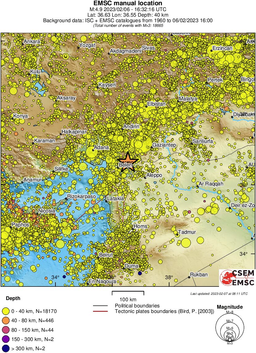 regional historical seismicity