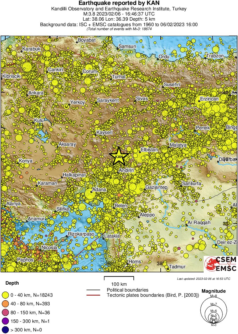 regional historical seismicity