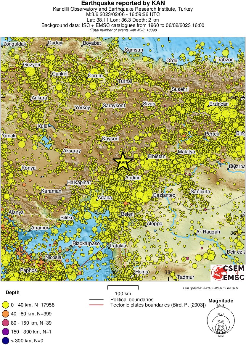regional historical seismicity