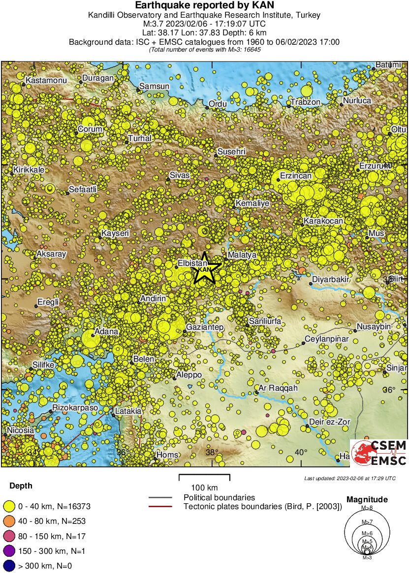 regional historical seismicity
