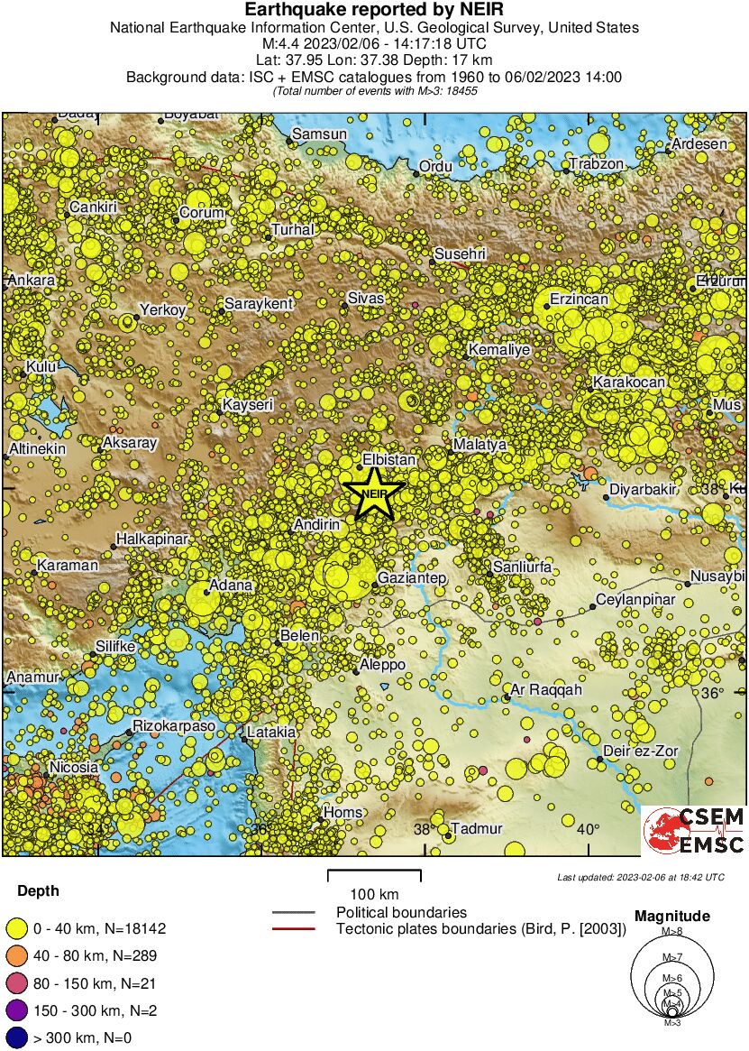 regional historical seismicity