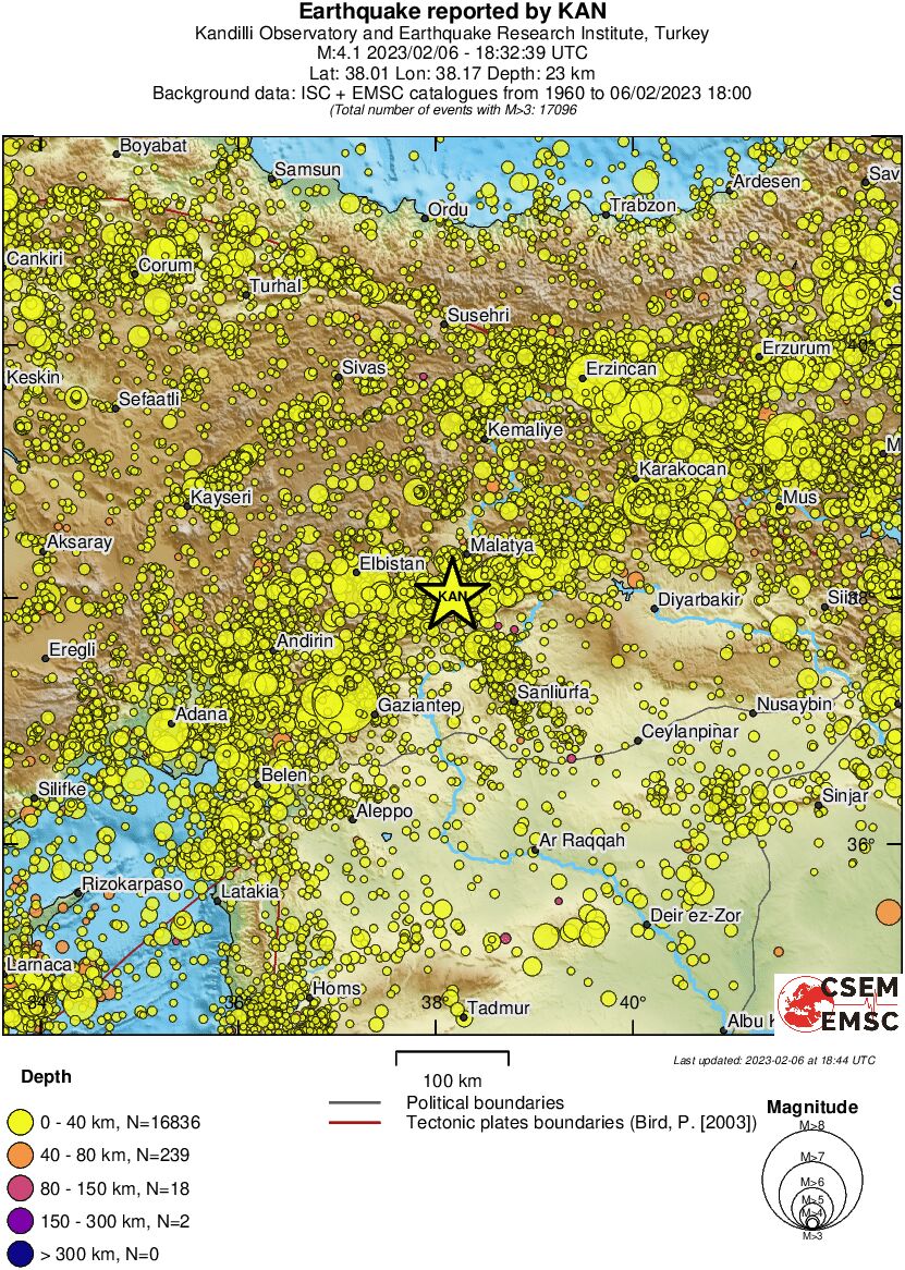 regional historical seismicity
